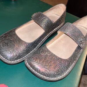 Alegria Iridescent Floral Mary Jane Shoes